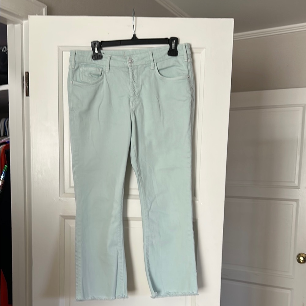 Pilcro Light Green Denim Jeans